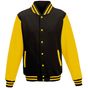AWDis Just Hoods Veste Varsity jet_black/sun_yellow