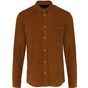 kariban Chemise manches longues en velours homme washed_brandy