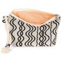 Kimood Pochette zippée recyclé - Motif vague waved_black