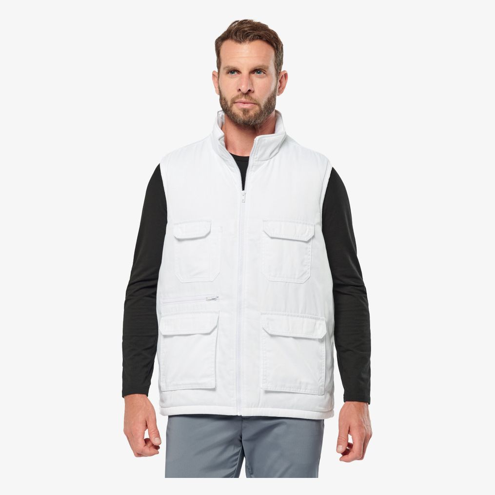 Gilet polycoton multipoches rembourré unisexe WK-Designed-To-Work