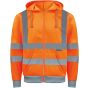 Korntex Hi-Vis workwear hooded sweat-jacket galway Signal orange