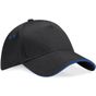 Beechfield Casquette Ultimate 5 panneaux à visière sandwich black/bright_royal