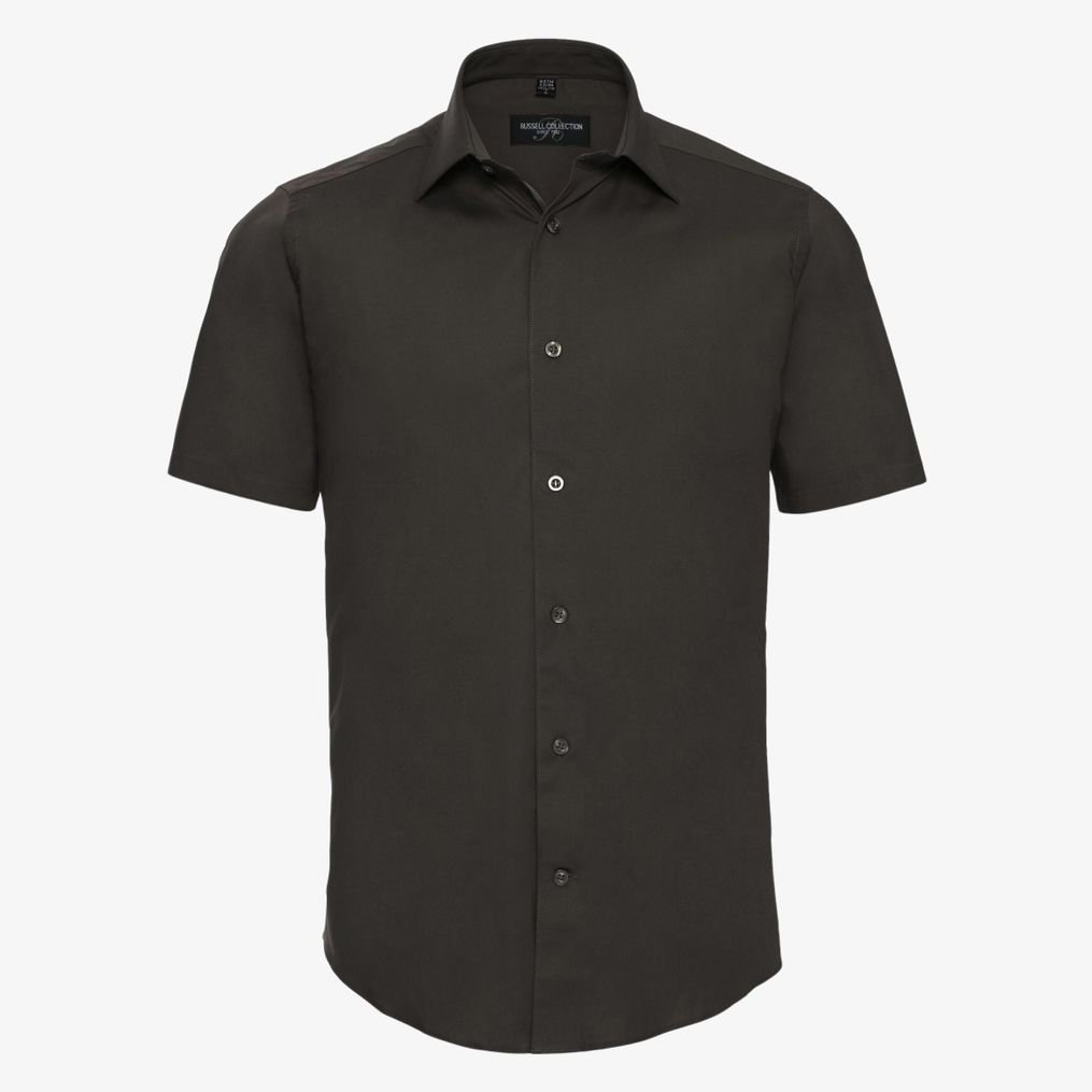 Men’s short sleeve fitted stretch shirt Russell Collection