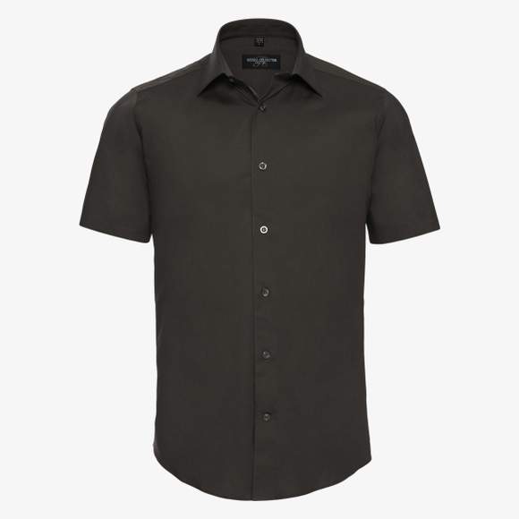 Men’s short sleeve fitted stretch shirt Russell Collection