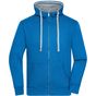 James&Nicholson Men's Lifestyle Zip-Hoody cobalt/grey_heather