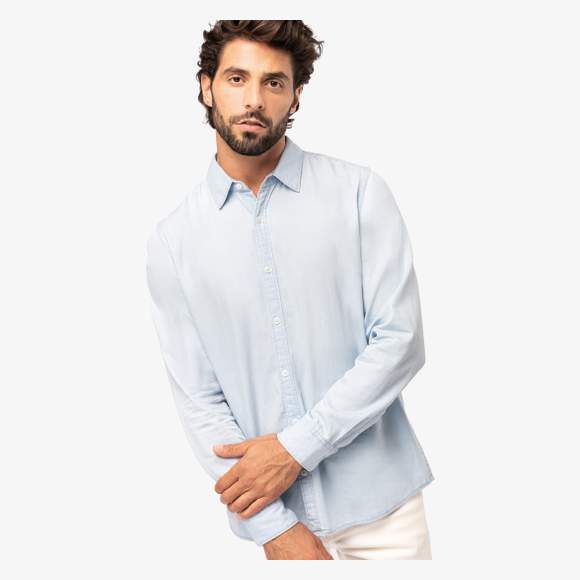 Chemise écoresponsable délavée coton twill homme kariban