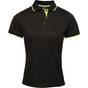 Premier Polo Coolchecker® contrasté pour femme black/lime