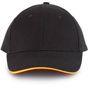 K-up Orlando - Casquette 6 panneaux black/yellow/red