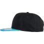 Result Bronx Glitter Flat Peak Snapback Cap black/turquoise