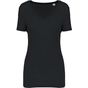 kariban T-shirt Lyocell TENCEL™ col V manches courtes femme - 145 g black