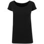 Build Your Brand Ladies Wideneck Tee black