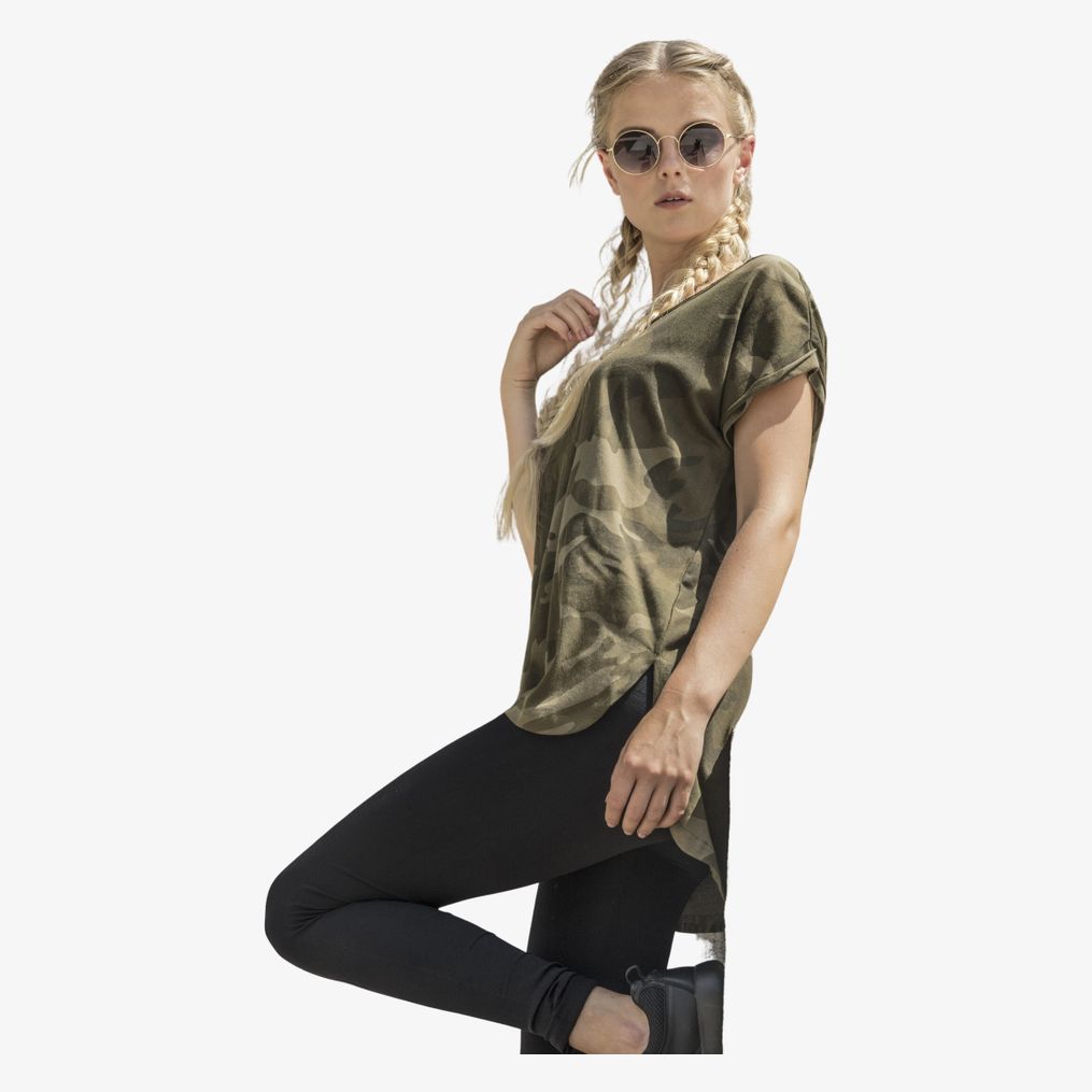 Ladies Camo  Tee Build Your Brand