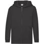fruit of the loom Premium Hooded Sweat Jacket Kids noir