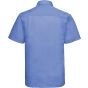Russell Chemise en Popeline Polyester/Coton classique manches courtes homme corporate blue