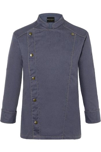 Men's Long-Sleeve Chef Jacket Jeans-Style