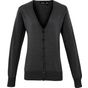 Premier Cardigan col V pour femme charcoal