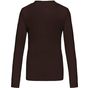 Kariban T-shirt col V manches longues femme chocolate