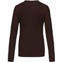 kariban T-shirt col V manches longues femme chocolate