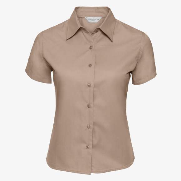 Ladies’ short sleeve classic twill shirt Russell Collection