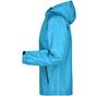 James&Nicholson Men´s Rain Jacket turquoise/iron_grey