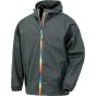 Result Rainbow prism PU waterproof jacket with recycled backing black_olive