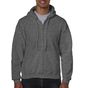 Gildan Adult Full Zip Hooded Sweatshirt dark_heather