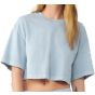 Bella + Canvas Women's garment dye cropped tee light_washed_denim