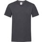 fruit of the loom Valueweight V-Neck T gris_fonce_chine