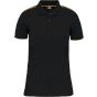 WK Designed To Work Polo Day To Day contrasté manches courtes femme black/yellow