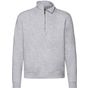 fruit of the loom Premium Zip Neck Raglan Sweat heather_grey