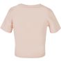 Build Your Brand Ladies Cropped Tee pink