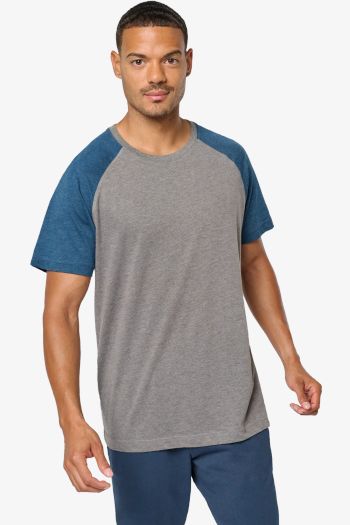 Image produit T-shirt triblend bicolore sport manches courtes unisexe