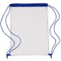 L-merch Transparent PVC Drawstring Backpack cobalt_blue