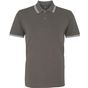 Asquith & Fox Polo passepoilé coupe classique homme - col contrasté charcoal/white