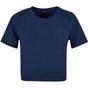 Build Your Brand Ladies Cropped Tee light_navy