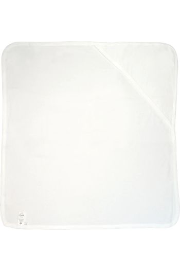 Baby hooded blanket - White/white
