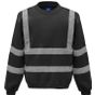 Yoko Sweat-shirt haute visibilité col rond black