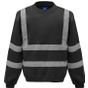 yoko Sweat-shirt haute visibilité col rond black