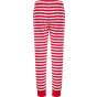 SF Clothing Women´s cuffed lounge pants red/white_stripes