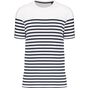 Kariban T-shirt marin col rond Bio homme white/navy_stripe