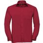 Russell Collection Men’s long sleeve classic polycotton poplin shirt - classic_red - 4XL