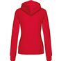 Kariban sweat-shirt zippé capuche contrastée femme red/white