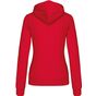 kariban sweat-shirt zippé capuche contrastée femme red/white