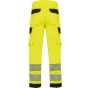 WK Designed To Work Pantalon de sécurité recyclé multipoches unisexe hi_viz_yellow/navy