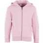 Build Your Brand Kids Fluffy Zip Hoody Soft pink