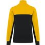 WK-Designed-To-Work Sweat-shirt écoresponsable col zippé unisexe black/yellow