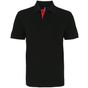 Asquith & Fox Polo contrasté coupe classique homme black/red