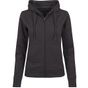 Build Your Brand Ladies Terry Zip Hoody charcoal