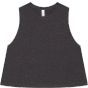 Bella Women's racerback cropped tank dark_grey_heather