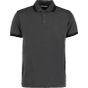 Kustom Kit Tipped Collar Polo Charcoal / Black